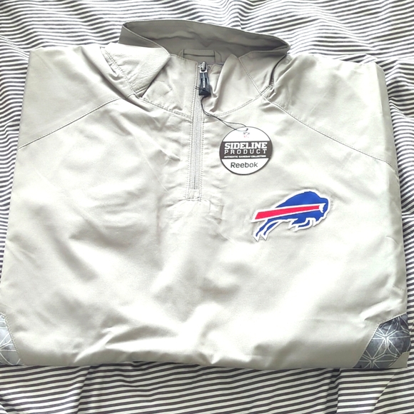 Reebok Buffalo Bills Grey Zip Pullover US Medium - Picture 1 of 12